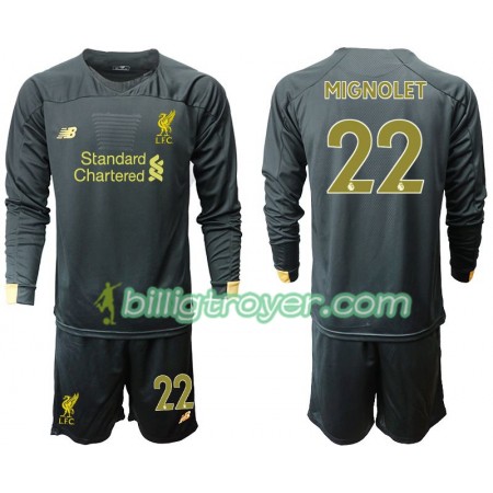 Billige Fotballdrakter Liverpool MIGNOLET 22 Keeper Barn Hjemmedraktsett 2019/20 Langermet
